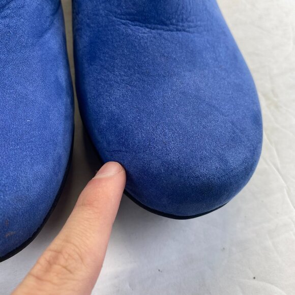Womens Size 41/10.5-11 Dansko Blue Nubuck Leather Clogs Shoes Slip-On Loafers - Picture 10 of 16